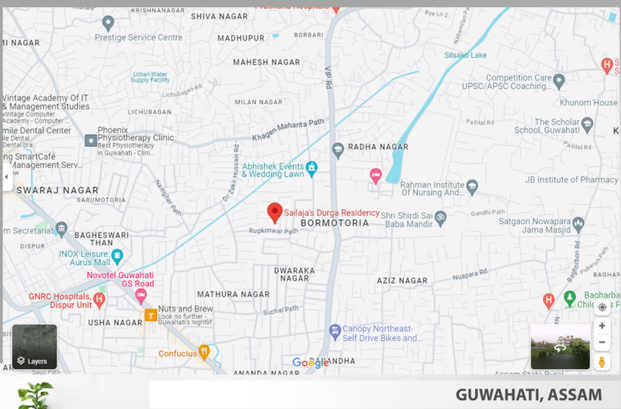 Map Location of Durga Residency